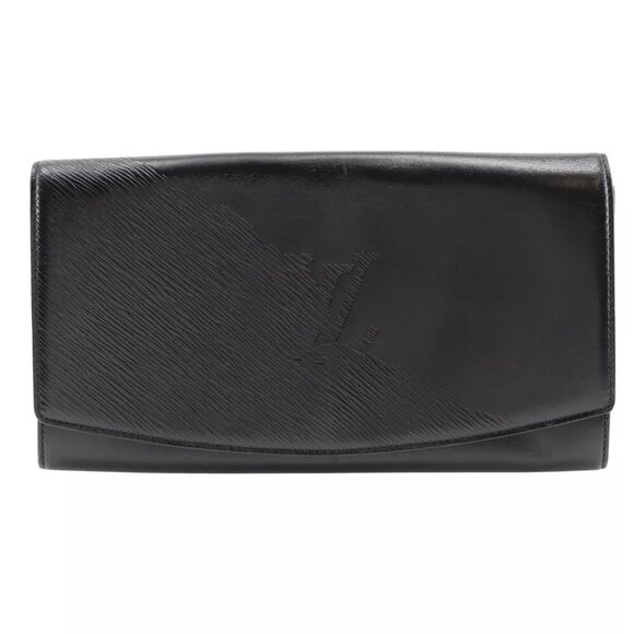LOUIS VUITTON Aegean Clutch bag M63962 Opera line Noir black leather unisex - Picture 1 of 9